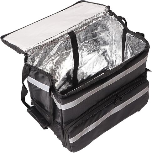 Large Insulated Food Delivery Backpack 50L Pizza Delivery Backpack, Thermal Backpack with Expandable Layer for Camping Travel for Uber for Eats for Deliveroo Thermal Food Bag for Bike in Saudi Arabia
