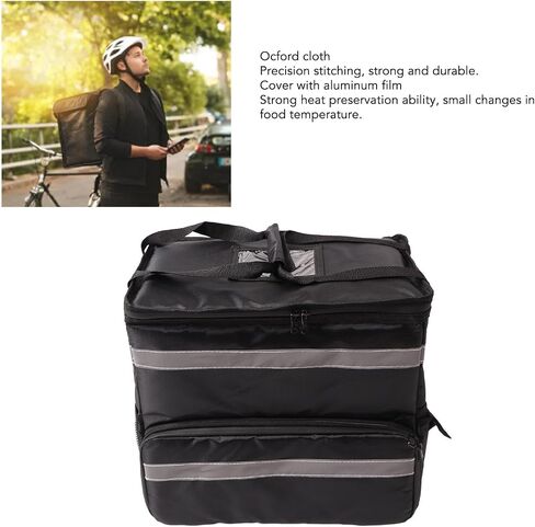 Large Insulated Food Delivery Backpack 50L Pizza Delivery Backpack, Thermal Backpack with Expandable Layer for Camping Travel for Uber for Eats for Deliveroo Thermal Food Bag for Bike in Saudi Arabia