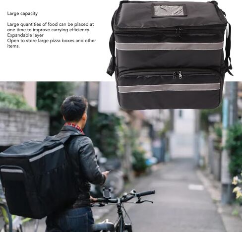 Large Insulated Food Delivery Backpack 50L Pizza Delivery Backpack, Thermal Backpack with Expandable Layer for Camping Travel for Uber for Eats for Deliveroo Thermal Food Bag for Bike in Saudi Arabia
