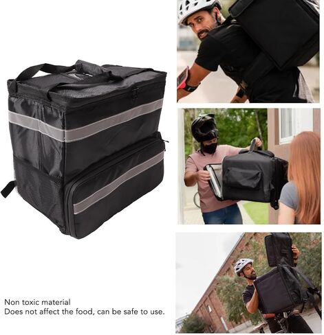 Large Insulated Food Delivery Backpack 50L Pizza Delivery Backpack, Thermal Backpack with Expandable Layer for Camping Travel for Uber for Eats for Deliveroo Thermal Food Bag for Bike in Saudi Arabia