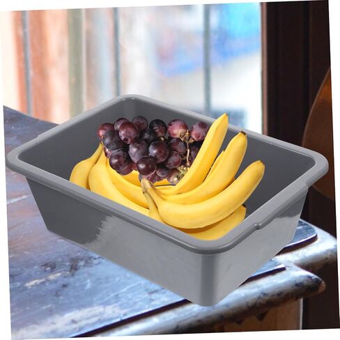 Zerodeko Foot Bath Basin White Storage Bins Washing Basin Tub Utility Bus Tubs Food Service Tub Dish Pan Bus Tub for Restaurant Storage Tub Multifunction Plastic Dishwashing Box in Saudi Arabia