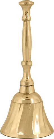 SATVIK 1 Pc Brass Puja Bells Indian Religious Diwali Festive Daily Pooja Home Mandir Temple Office Ghanti School Reception Wedding Christmas Handheld Call Bell Spirtiual Housewarming Return Gift Items in Saudi Arabia