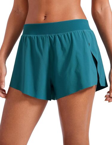 شورت CRZ YOGA الرياضي للجري للنساء على شكل حرف V، شورت رياضي خفيف الوزن للتمارين الرياضية مع بطانة in Kuwait