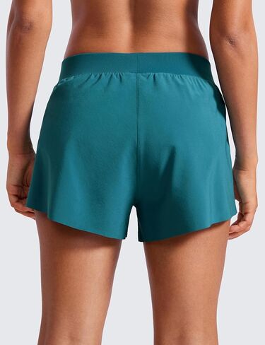 شورت CRZ YOGA الرياضي للجري للنساء على شكل حرف V، شورت رياضي خفيف الوزن للتمارين الرياضية مع بطانة in Kuwait