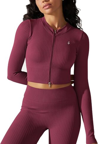 Orolay Women's Athletic Full Zip Jacket Long Sleeve Workout Tops Slim Fit Running Shirts in Saudi Arabia