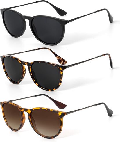 KALIYADI Sunglasses Womens Polarized Womens-Sunglasses: Trendy Sun Glasses with UV400 Retro Style for Party Beach Shopping in Kuwait