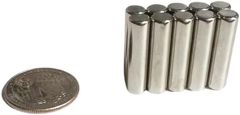 1/4" x 1" Cylinder Neodymium Magnets - Multipurpose, Ultra-Strong Rare Earth Magnets (Pack of 10) in Saudi Arabia