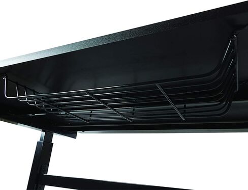 urb SPACE Atlantic Adjustable Height Standing Desk – 46" x 28" Single-Piece Desktop, Maintenance-Free Hand Crank, Sturdy Heavy-Duty Steel Frame, Caster Wheels for Full Mobility, PN 33908049 in Black in Saudi Arabia