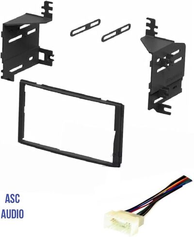 ASC Audio Car Stereo Radio Dash Kit and Wire Harness for Installing a Double Din Radio for 2006-2008 Hyundai Accent, 2006-2008 Kia Rio, 2006-2008 Kia Rio 5, 2005-2008 Kia Sportage in Saudi Arabia
