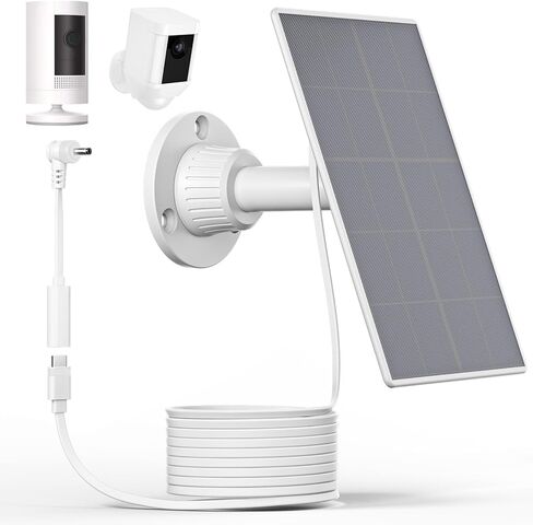 Solar Panel for Ring Camera, Camera Solar Panel Charger for Ring Stick Up Cam Battery, Spotlight Cam Battery 13ft Charger Cable in Kuwait
