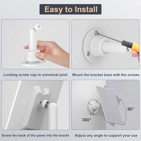 Solar Panel for Ring Camera, Camera Solar Panel Charger for Ring Stick Up Cam Battery, Spotlight Cam Battery 13ft Charger Cable in Kuwait