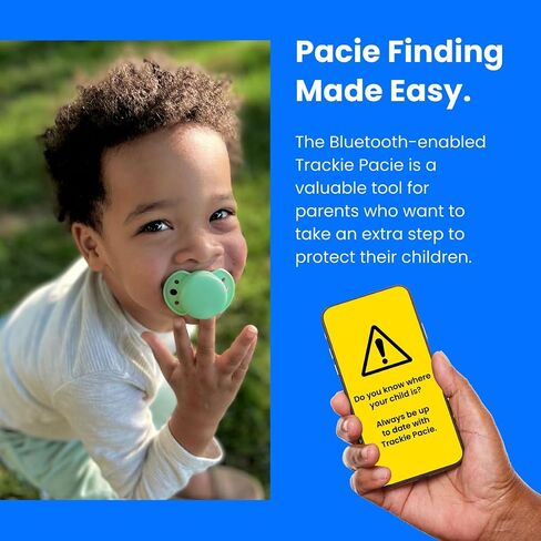 TechBaby Solutions - Trackable Pacifier - Compatible with AirTag and Tile Sticker - Baby Pacifier - High Tech & Eco Friendly - Ergonomic Design - Trackie Pacie - 6mon+ in Saudi Arabia