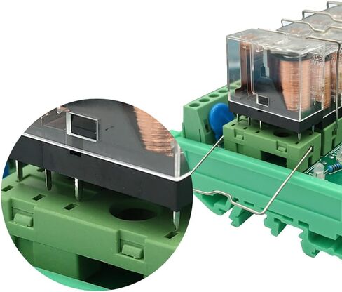 Jienk DC 24V Control 8 SPDT 16Amp Pluggable Power Relay, Compatible with PNP NPN C45 DIN Rail Mount 4 Channels 1NO+ 1NC Relay Module, G2R-1-E in Saudi Arabia