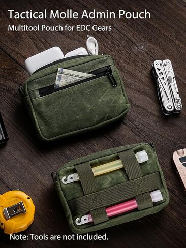 حقيبة حزام Sayram SP7 EDC، حقيبة حزام قماش مشمع مع سحاب، حقيبة EDC للرجال، حزمة الخصر للحزام، حقيبة تنظيم حزام EDC مضادة للسرقة للاستخدام اليومي in Kuwait