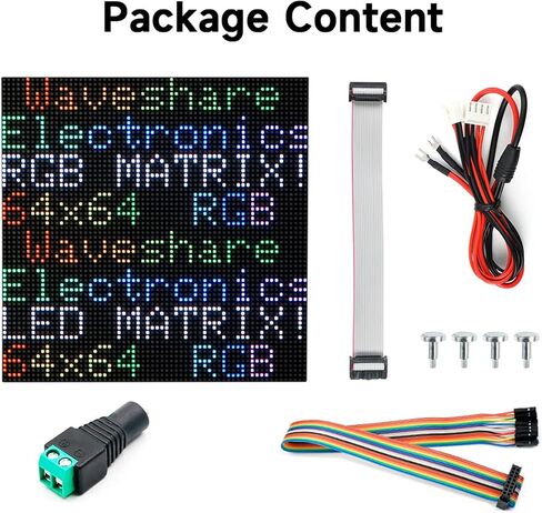 لوحة مصفوفة LED ملونة كاملة 64 × 32 2048 RGB مقاس 2.5 مم P2.5، عرض النص/الصورة الملونة/الرسوم المتحركة، سطوع قابل للتعديل، تصميم قابل للتسلسل، متوافق مع Raspberry Pi / Raspberry Pi Pico / ESP32 in Saudi Arabia