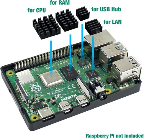 حافظة حماية Hosyond ABS لجهاز Raspberry Pi 4B مع شاشة LCD تعمل باللمس مقاس 3.5 بوصة وشاشة 480x320 SPI TFT in Kuwait