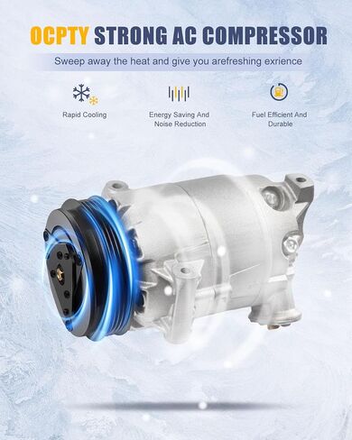 OCPTY Air Conditioning Compressor CO 20741C for Chevy Cavalier Cobalt HHR Malibu for Pontiac G5 G6 for Pursuit for Sunfire for Saturn Aura Ion 2.0L 2.2L 2.4L 2002-2013 in Saudi Arabia
