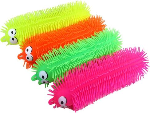 1pcs Flashing Light Up Stretchy Caterpillars, Stress Balls Toy, Anxiety and Stress Relief Toys for Adults Teen Kids(Random Color) in Saudi Arabia