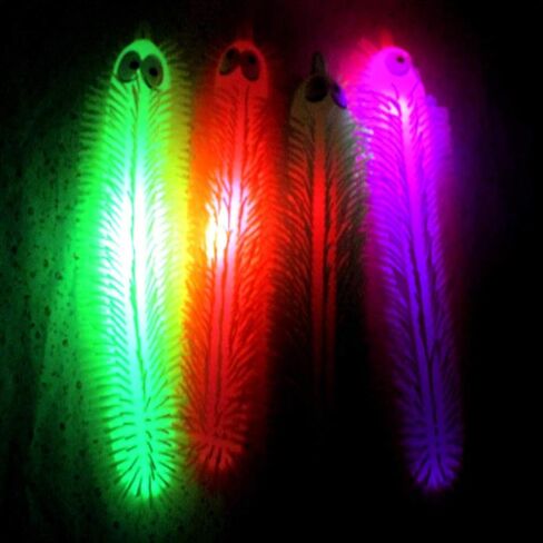 1pcs Flashing Light Up Stretchy Caterpillars, Stress Balls Toy, Anxiety and Stress Relief Toys for Adults Teen Kids(Random Color) in Saudi Arabia