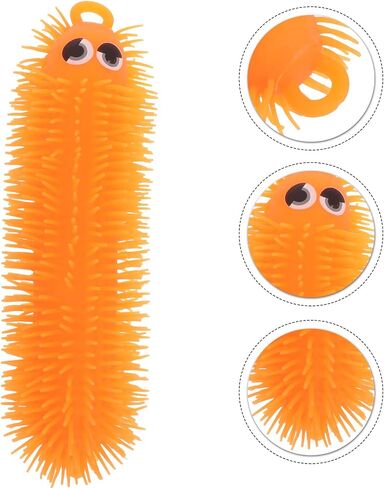 1pcs Flashing Light Up Stretchy Caterpillars, Stress Balls Toy, Anxiety and Stress Relief Toys for Adults Teen Kids(Random Color) in Saudi Arabia