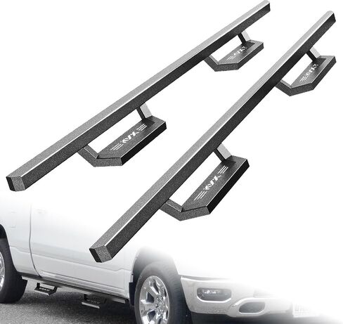 KYX Running Boards & Steps Nerf Bars Fit for 2007-2019 Chevy Silverado/Sierra 2500HD/3500HD Crew Cab, A Pair 6 inch Car Door Side Steps Nerf Bars Truck Boards Step Rails in Saudi Arabia