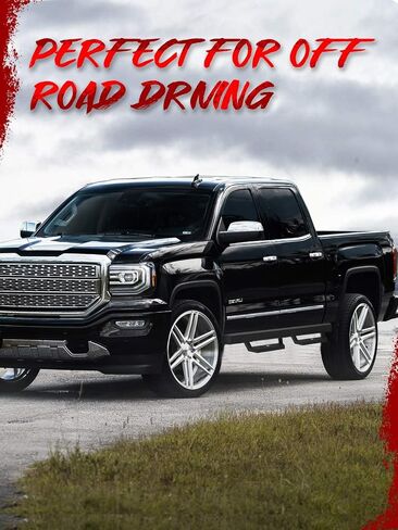 KYX Running Boards & Steps Nerf Bars Fit for 2007-2019 Chevy Silverado/Sierra 2500HD/3500HD Crew Cab, A Pair 6 inch Car Door Side Steps Nerf Bars Truck Boards Step Rails in Saudi Arabia