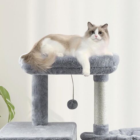 MIAO PAW Cute Cat Tree Cat Tower for Indoor Condo with Sisal Scratching Posts Jump Platform Furniture Activity Center Play House Bed Fashion Design Houses Pink in Saudi Arabia