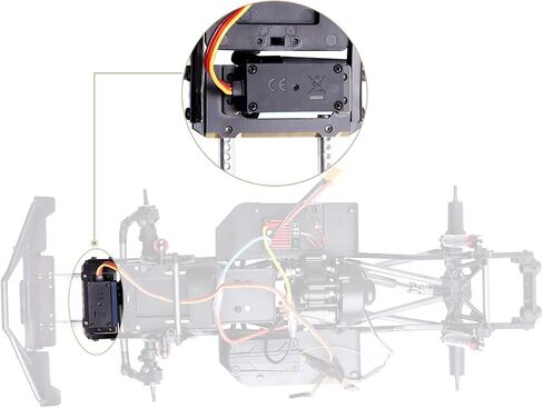 Hobbypark Brass Front Bumper Mount Servo Mounting Bracket Stand Counterweight Compatible with Axial SCX10 II Upgrades 90046 90047 1/10 RC Crawler in Saudi Arabia