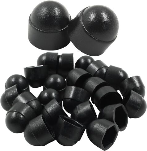 Hitefu 25PCS Hex Head Bolt Covers, Black Dome Bolt Nut Protective Caps, Acorn Hex Cap Nuts for Hexagonal Screws, M8 (13 x 15.5mm) in Saudi Arabia