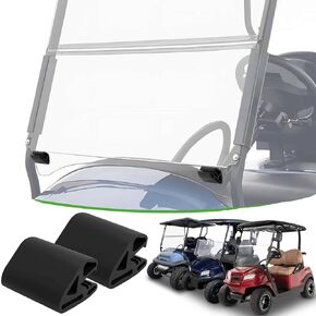 Golf Cart Foldable Windshield Bottom Retaining Clips Set 2 PCS for Club Car Precedent/Tempo/Onward, Folding Windscreen Bumper Extrusion for Rake/Incline Pane Installation - Triangular Shape in Saudi Arabia