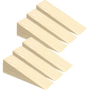 6 PCS Wood Wedge Door Wedge Stopper Wooden Shims Non Slip Triangle Firefighter Wedges Security Door Stopper Fit for Bottom of Doors on Tile, Concrete, Carpet, Wooden Floor, Solid Block in Kuwait