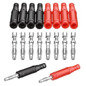 10PCS 4mm Banana Plug, Banana Plugs Solder Connectors Adapters for Multimeter Test Leads Probes in Kuwait