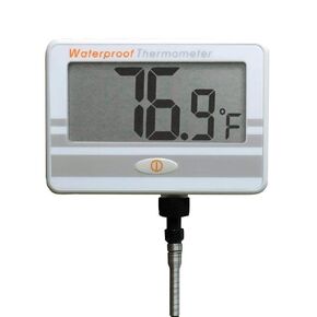 Sper Scientific Large Display Temperature Monitor 800116 – High Accuracy Thermistor Probe, Extra-Large Readable Display, Waterproof, 19" Probe with Clamp for Food Processing, Boilers & Grain - 2 pc in Kuwait