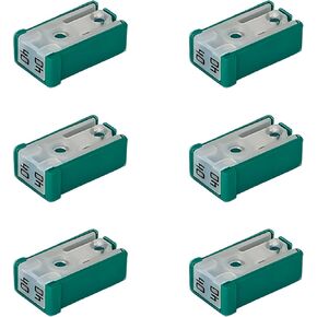 6PCS Mini Slotted Car MCASE Shaped Cartridge Fuse Kit, 20A 32V Vehicle Micro Low-Profile Fuses Assortment, Automotive Replacement Accessories, Universal for Sedan Truck SUV in Saudi Arabia