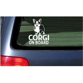 Corgi On Board Dog No Tail - White Window Sticker Decal Welsh in Saudi Arabia