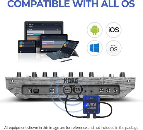 CME WIDI Jack + 5-pin DIN Bundle - Bluetooth MIDI Interface with 5-PIN DIN MIDI cables Included - Works with all DIN-5 MIDI devices in Kuwait