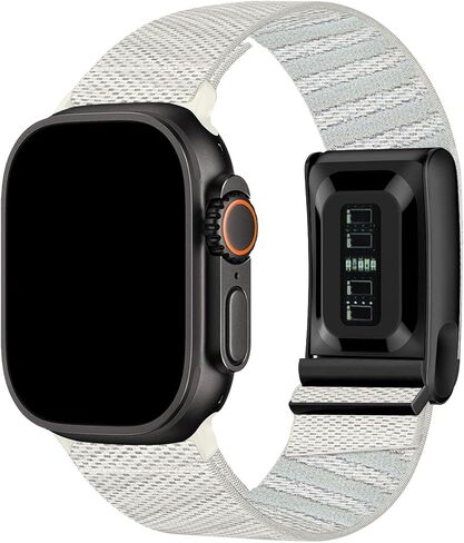 حزام رياضي من النايلون لـ Whoop 5.0 + Apple Watch Combo Band - حزام هجين مرن قابل للتعديل وقابل للتنفس لـ Whoop 5.0 وساعة Apple 1/2/3/4/5/6/7/8/9/10/11/SE/Ultra in Kuwait