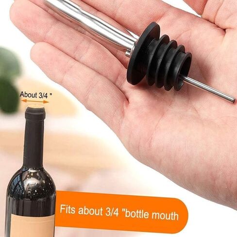 2 Pcs Stainless Steel Speed Pour Spouts, Olive Oil Dispenser Spout for 3/4" Bottle Mouth in Kuwait