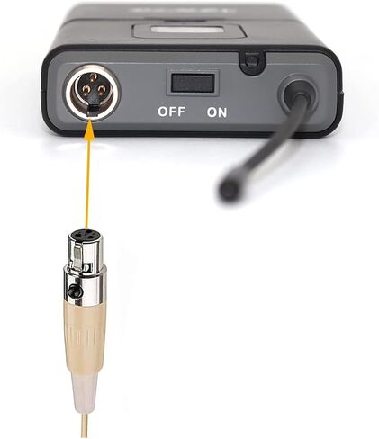 ميكروفون سماعة أذن بديل من Generic لجهاز إرسال Shure BLX1 اللاسلكي Bodypack، مكثف متعدد الاتجاهات، موصل صغير 4 دبابيس XLR Ta4f، لون بيج، HS56D4 in Kuwait