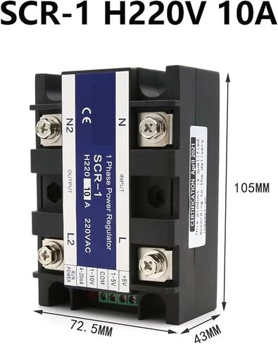 وحدة التحكم في الجهد الكهربي على مرحلة واحدة 10A SCR-10A 220 فولت إشارة التحكم 0-10 فولت 4-20mA 1-5 فولت in Kuwait
