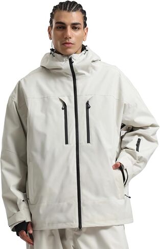 GSOU SNOW Snowboard Jacket Men Baggy Ski Jacket Waterproof Snow Coat Insulated Hooded Clothes for Winter Outdoor in Saudi Arabia