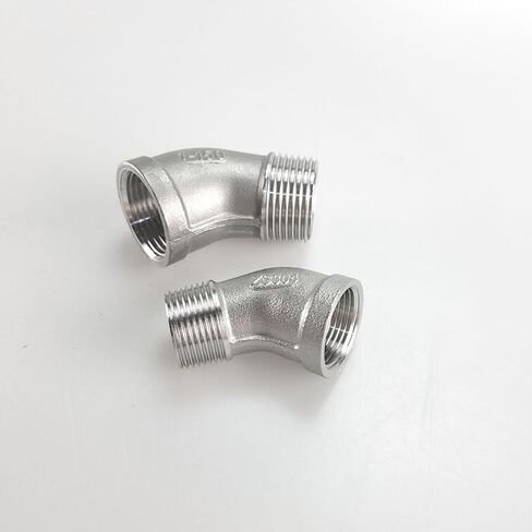1 قطعة 1/4 "3/8" 1/2 "3/4" 1 "1-1/4" 1-1/2" 2" أنثى إلى ذكر 45 درجة الكوع موصل المقرنة SS304 تركيب الأنابيب غير القابل للصدأ (1-1/4") in Kuwait