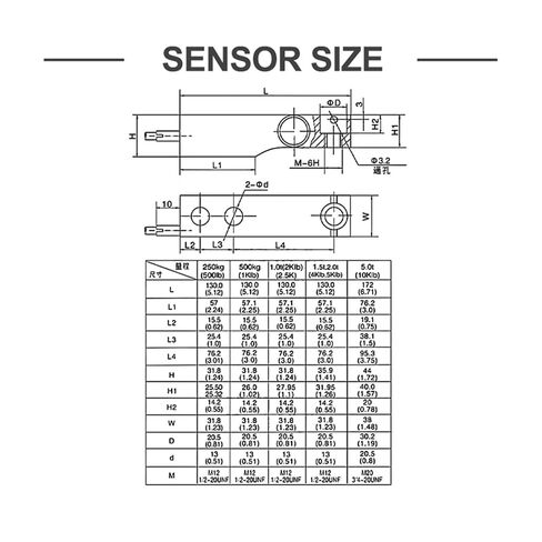 BM8H-C3 مستشعر وزن خلية الكابولي لخلية الحمل 500 كجم 1T 2T 1 قطعة (0.5T (بدون ساق)) in Kuwait