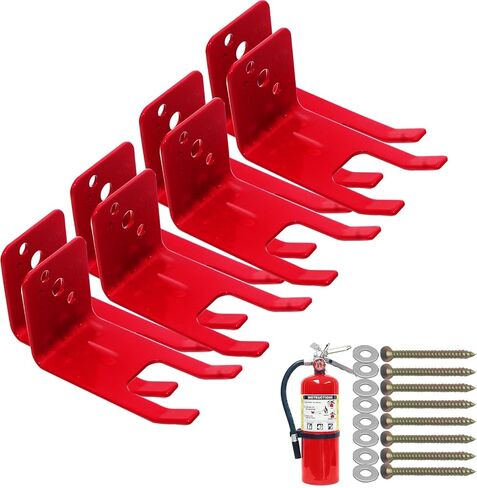 Fire Extinguisher Mounts & Brackets,8 Pack Fire Extinguisher Brackets and Holders, Fire Extinguisher Wall Hook Holder Hanger for 5 to 13 lbs fire Extinguisher Mount in Kuwait