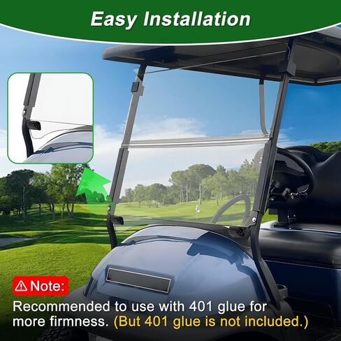 Golf Cart Foldable Windshield Bottom Retaining Clips Set 2 PCS for Club Car Precedent/Tempo/Onward, Folding Windscreen Bumper Extrusion for Rake/Incline Pane Installation - Triangular Shape in Saudi Arabia