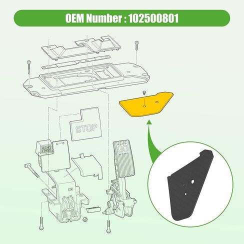 10L0L Golf Cart Brake Floor Cover Plate for Club Car Precedent, Anti-Slip Protection & Interior Upgrade, OEM# 102500801 in Kuwait