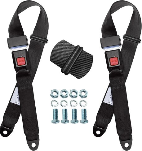 2 Pack Universal Golf Cart Seat Belt, Adjustable Seat Belts for Go Kart, Buggies, UTV, Truck, Club Golf Cart and Other Vehicles, 54 Inch in Kuwait
