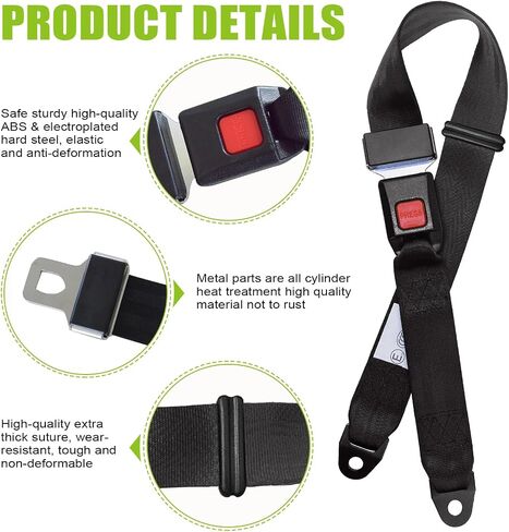 2 Pack Universal Golf Cart Seat Belt, Adjustable Seat Belts for Go Kart, Buggies, UTV, Truck, Club Golf Cart and Other Vehicles, 54 Inch in Kuwait