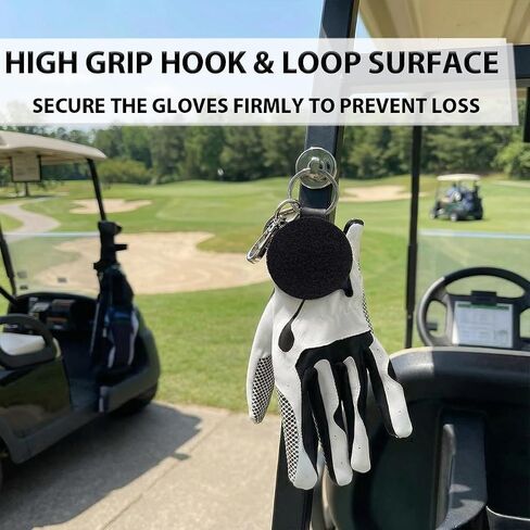 Golf Glove Holder, Magnetic Golf Glove Grabber Gloves Belt Keeper Strap Both Sides Loop 360°Rotatable for Easy & Convenient Use Magnetic Accessories to Golf Cart, Bag Or Hub in Kuwait