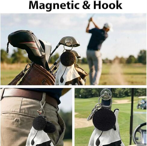 Golf Glove Holder, Magnetic Golf Glove Grabber Gloves Belt Keeper Strap Both Sides Loop 360°Rotatable for Easy & Convenient Use Magnetic Accessories to Golf Cart, Bag Or Hub in Kuwait